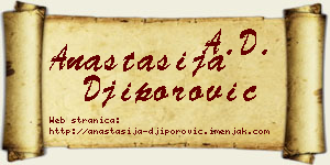 Anastasija Điporović vizit kartica